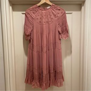 Ulla Johnson Embroidered Silk Evangeline Mini Dress